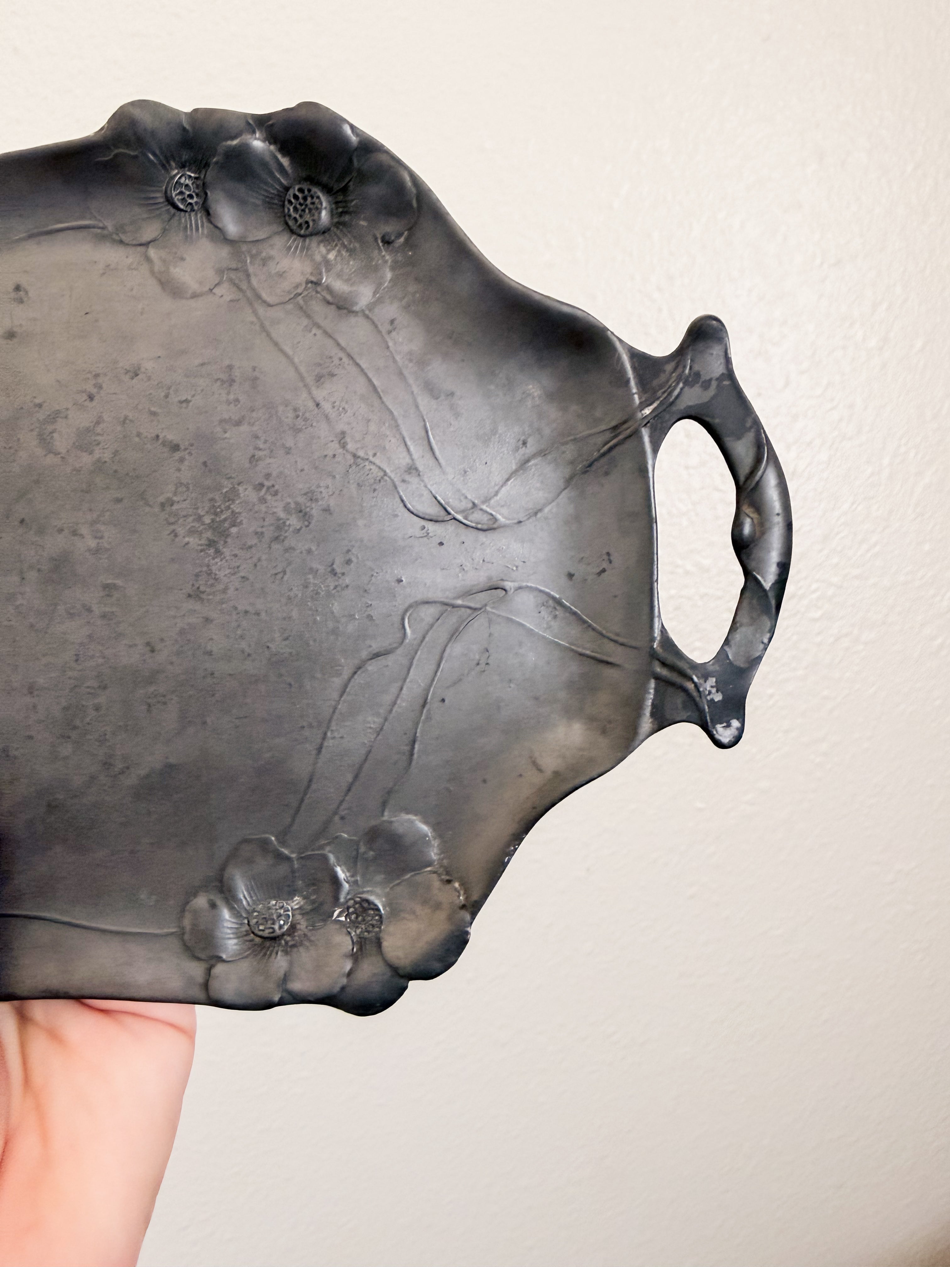 Art Nouveau Pewter Tray
