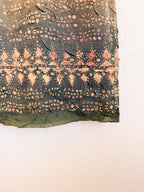 90s Green Crinkle Dress - Size S/M