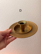 Mismatched Brass Candleholders