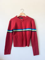 Zip Up Rainbow Cardigan - Size M