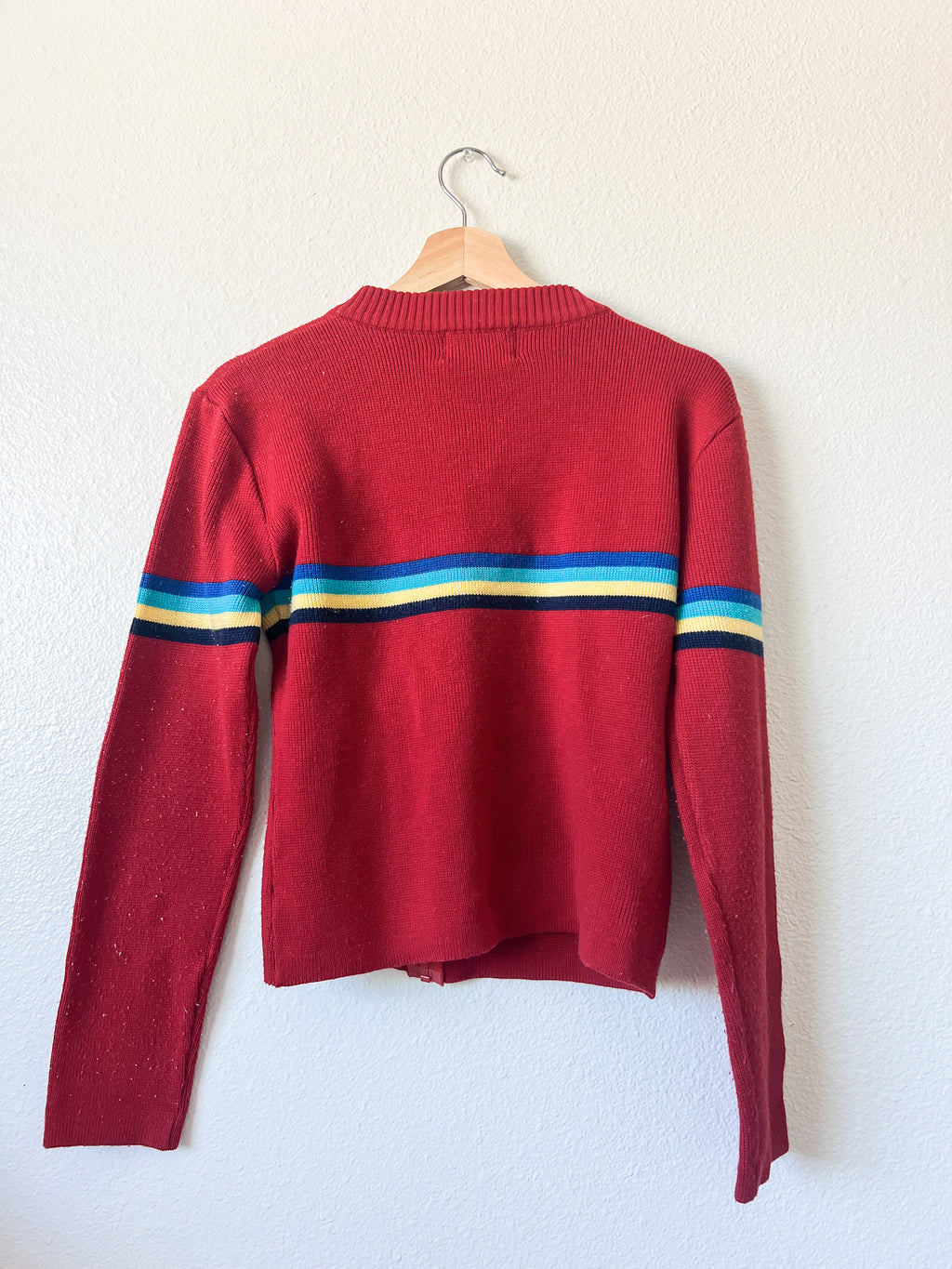 Zip Up Rainbow Cardigan - Size M