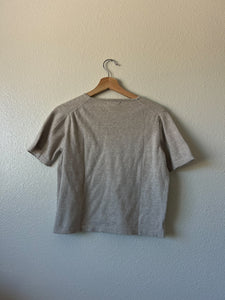 Taupe Cotton Top - Size Medium
