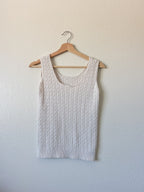Ivory Ribbed Tank - Size S