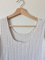 Ivory Ribbed Tank - Size S