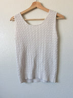 Ivory Ribbed Tank - Size S
