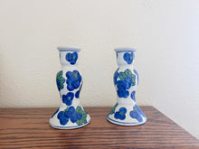 Load image into Gallery viewer, Painted Floral Candle Holders
