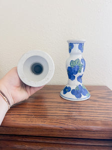 Painted Floral Candle Holders