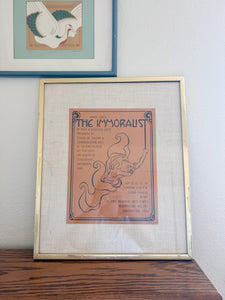 Large Framed "The Immoralist" Playbill