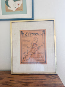 Large Framed "The Immoralist" Playbill