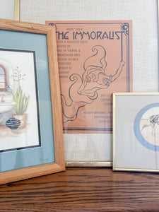 Large Framed "The Immoralist" Playbill