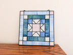 Blue Glass Hanging Panel