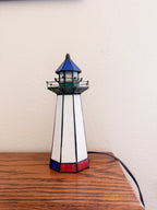 Stained Glass Lighthouse Lamp