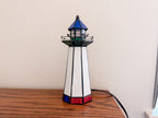 Stained Glass Lighthouse Lamp