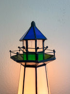 Stained Glass Lighthouse Lamp