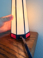 Stained Glass Lighthouse Lamp