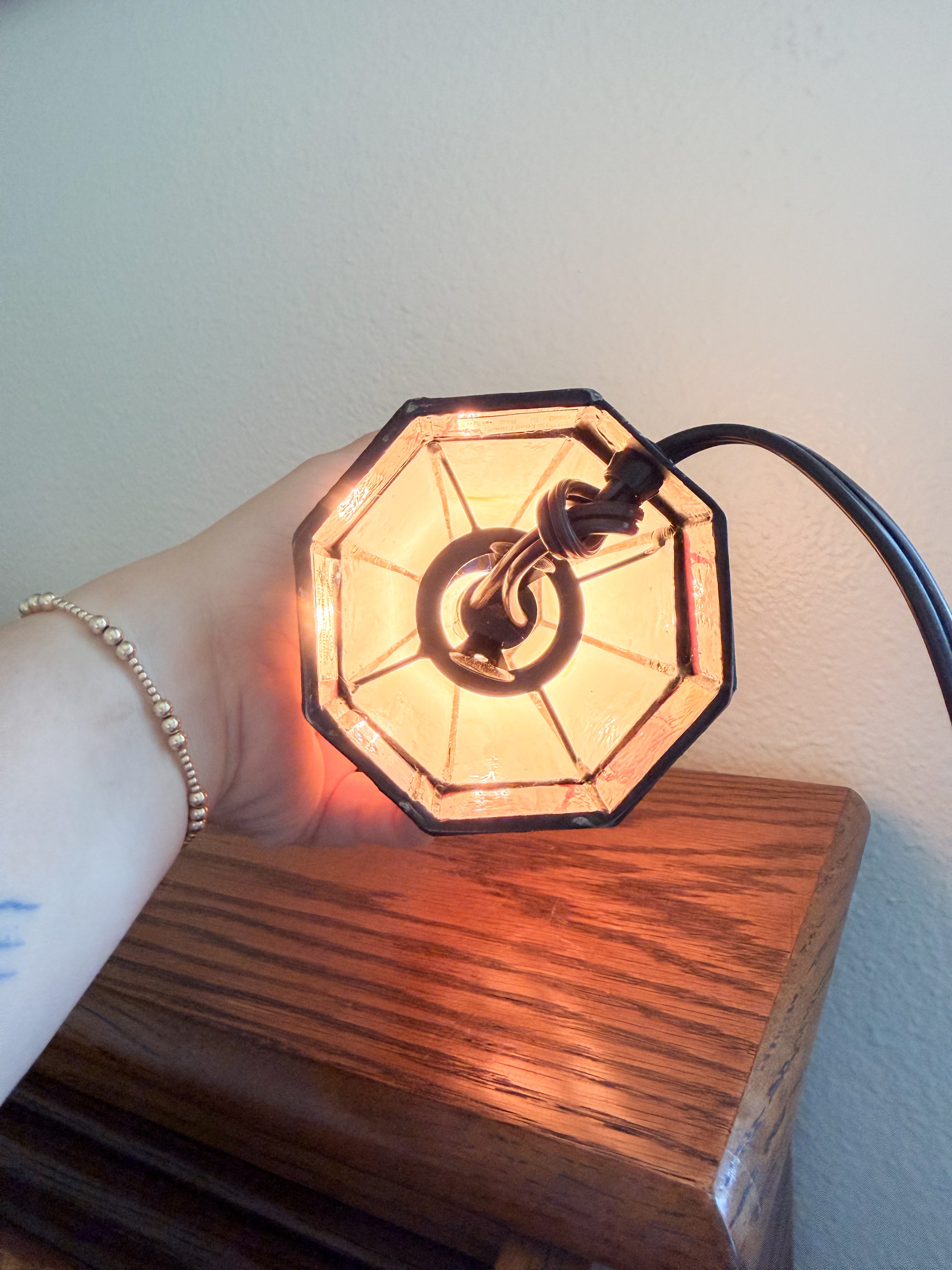 Stained Glass Lighthouse Lamp