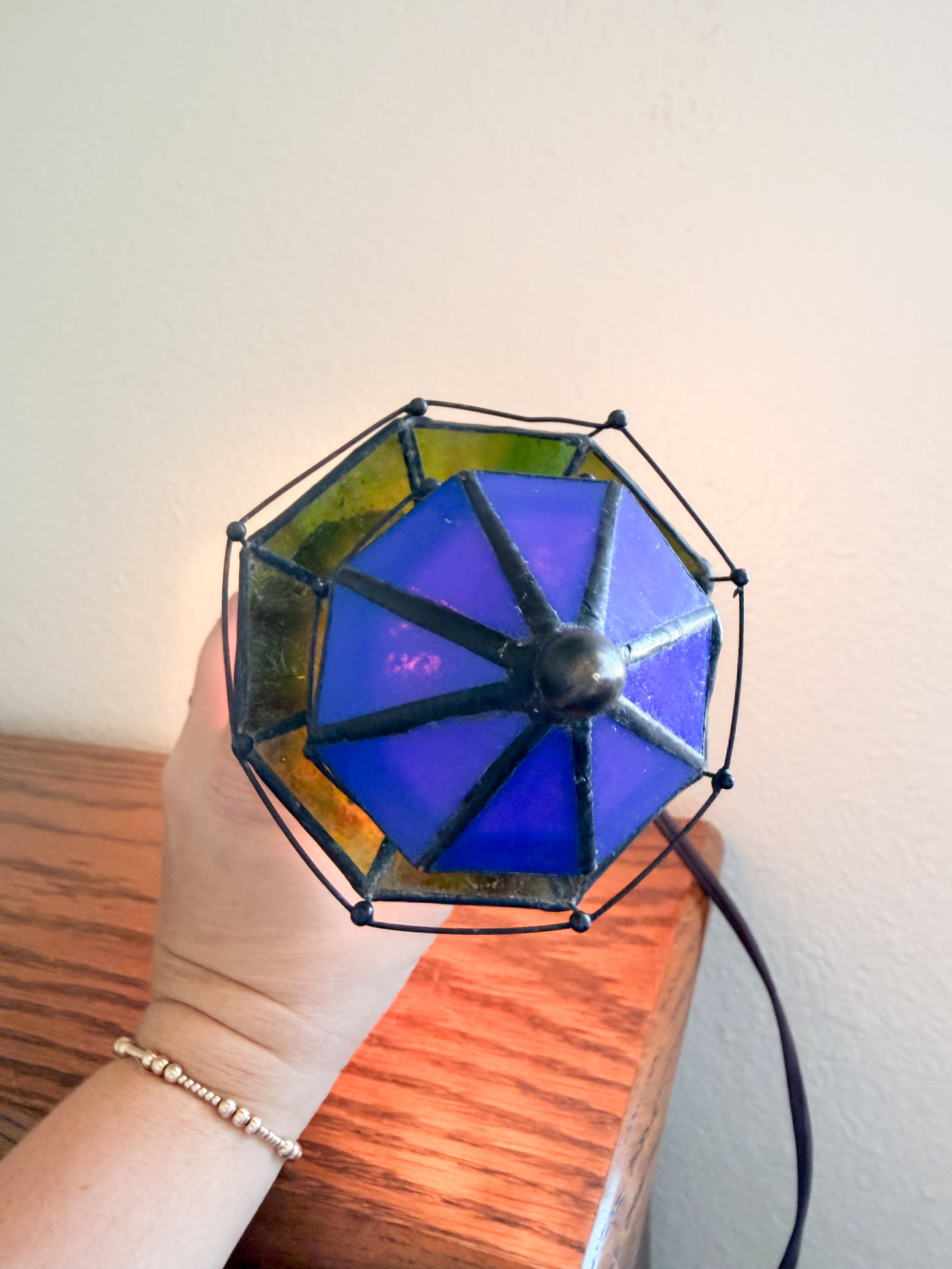 Stained Glass Lighthouse Lamp