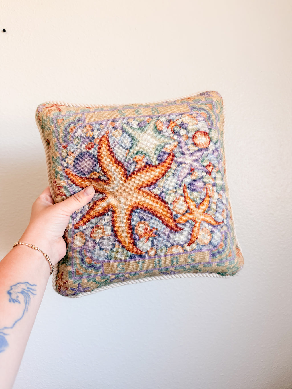 Needlepoint Seashell Pillows
