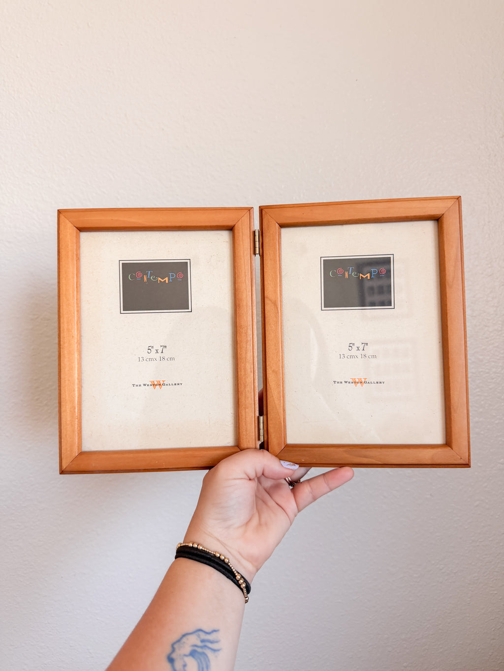 5x7 Double Wooden Frame