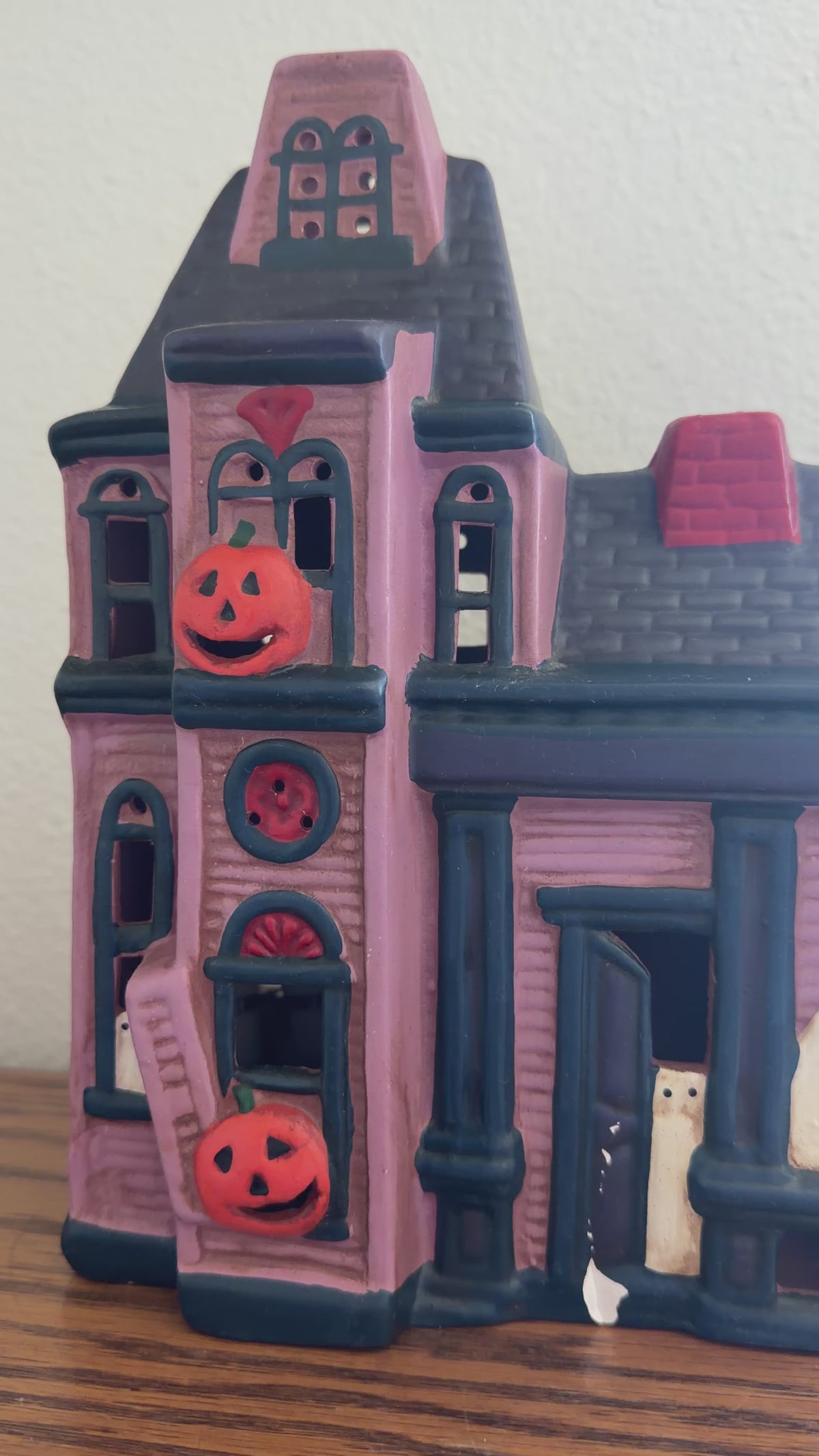 Light Up Ceramic Haunted House