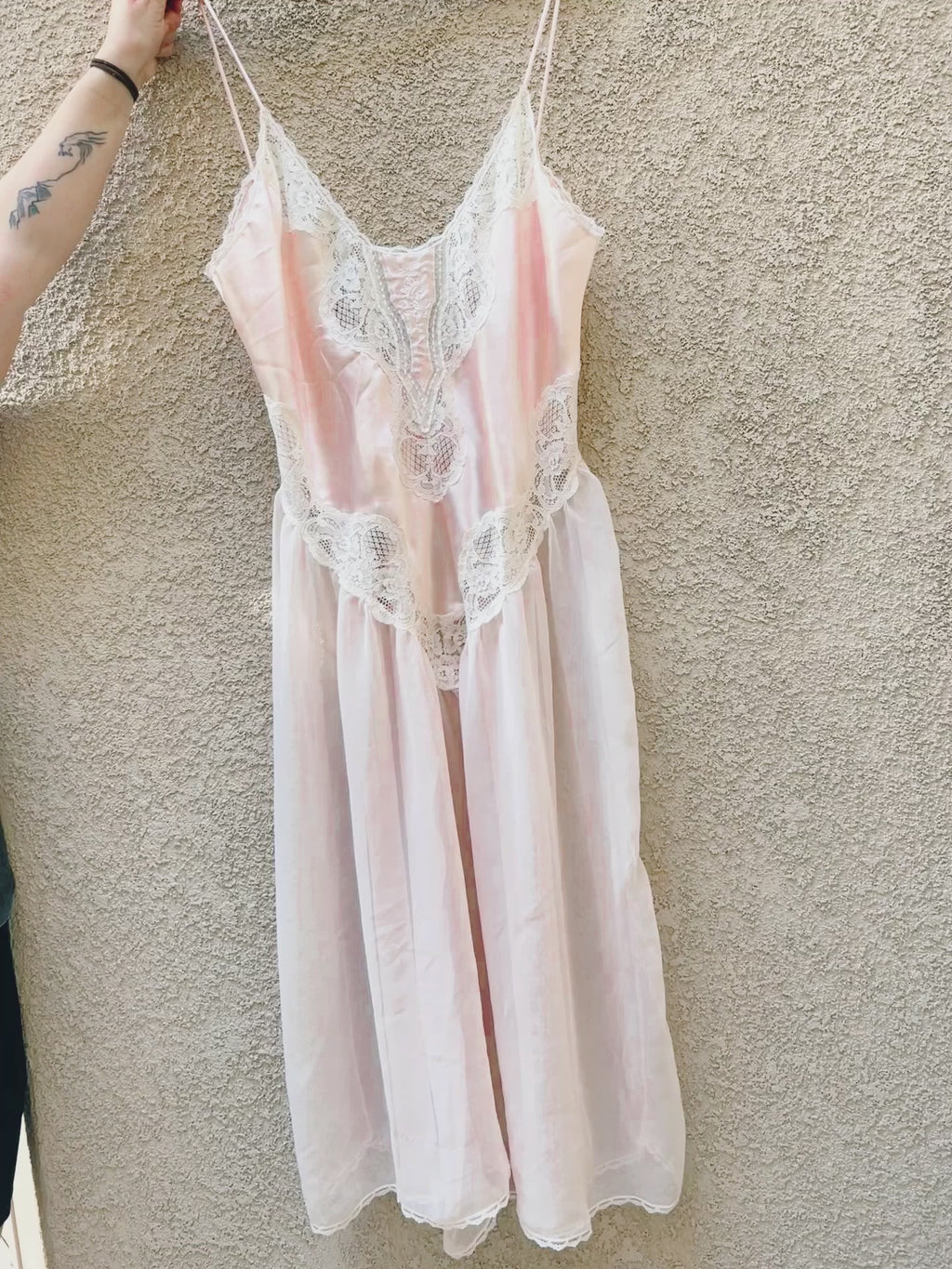 Pale Pink Slip Dress - Size 12