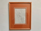 Embossed Unicorn Print in Bamboo Frame