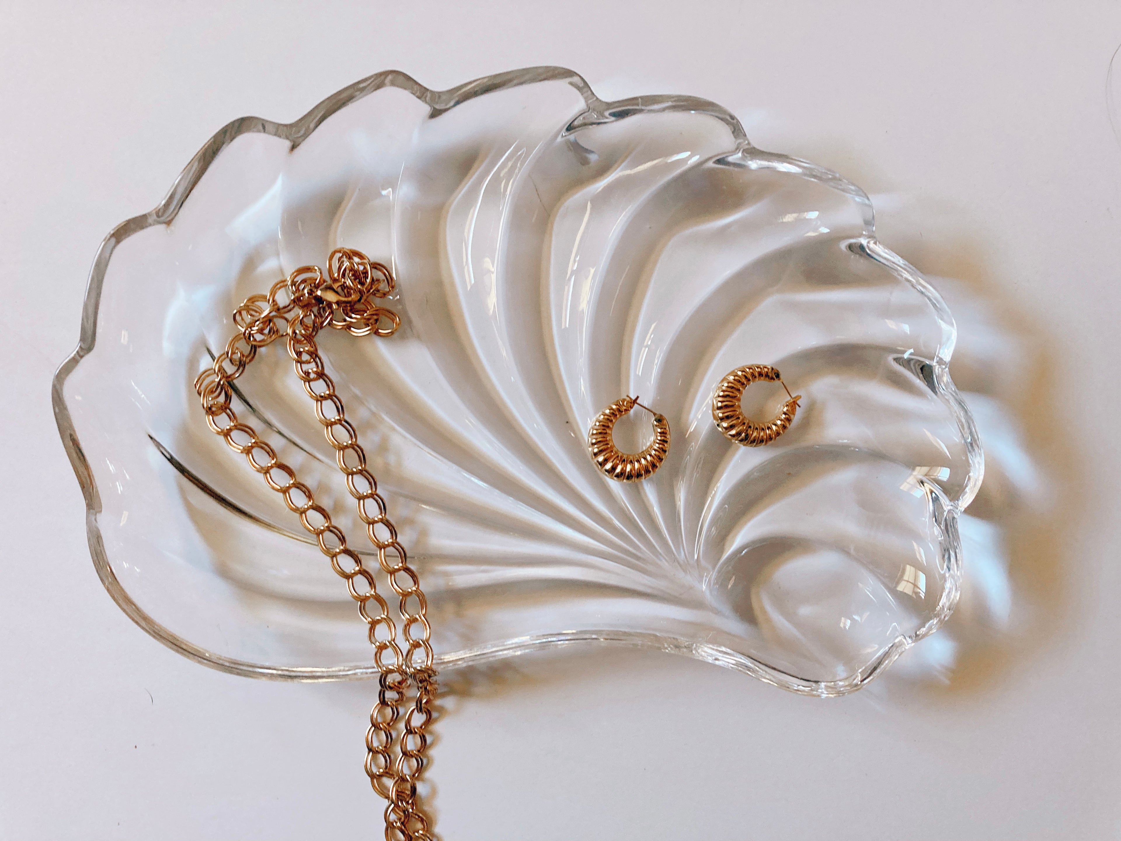 Clear Glass Shell Platter