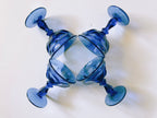 Set of Four Blue Coupe Glasses