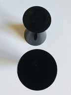 Pair of Modern Black Wine Glasses