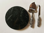 Marble Cheese Plate with Rabbit Knives