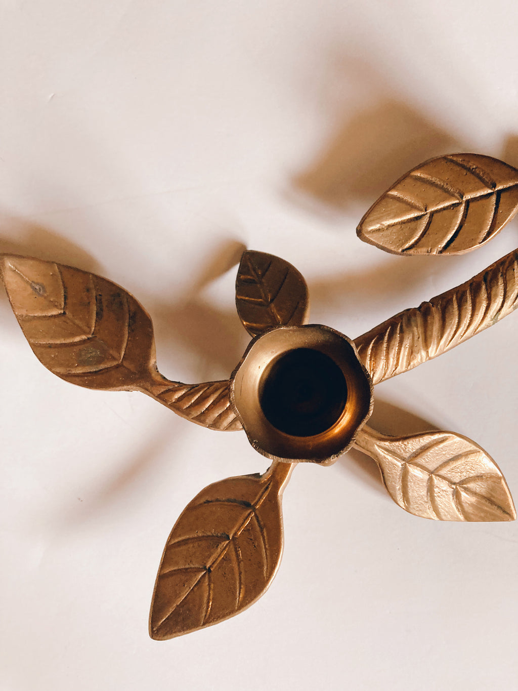 Brass Flower Candelabra