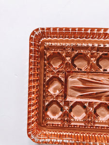 Pink Art Deco Glass Platter