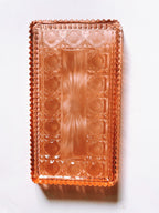 Pink Art Deco Glass Platter