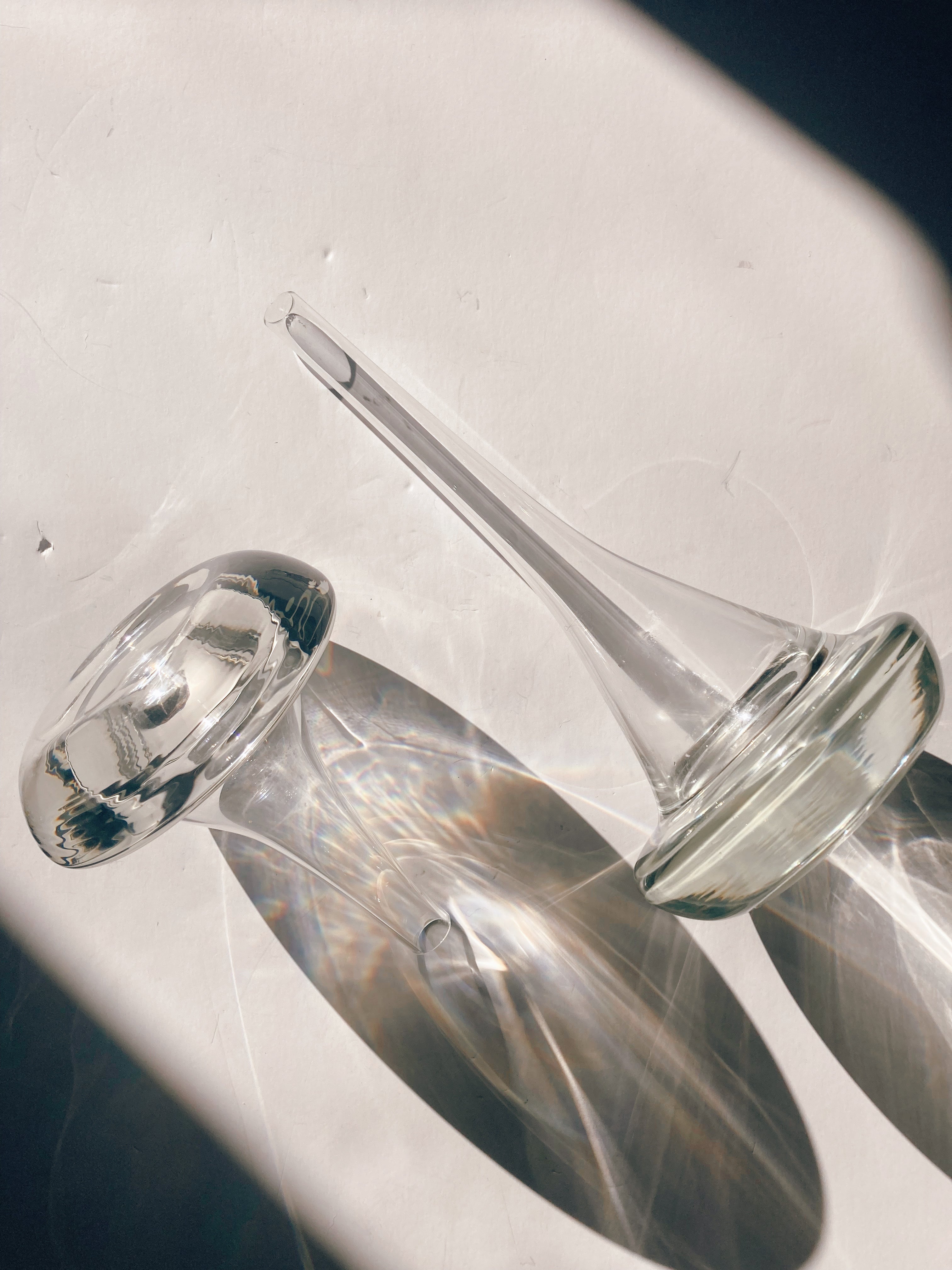 Rare Pair of Mid Century Decanter Vases