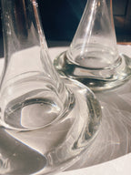 Rare Pair of Mid Century Decanter Vases