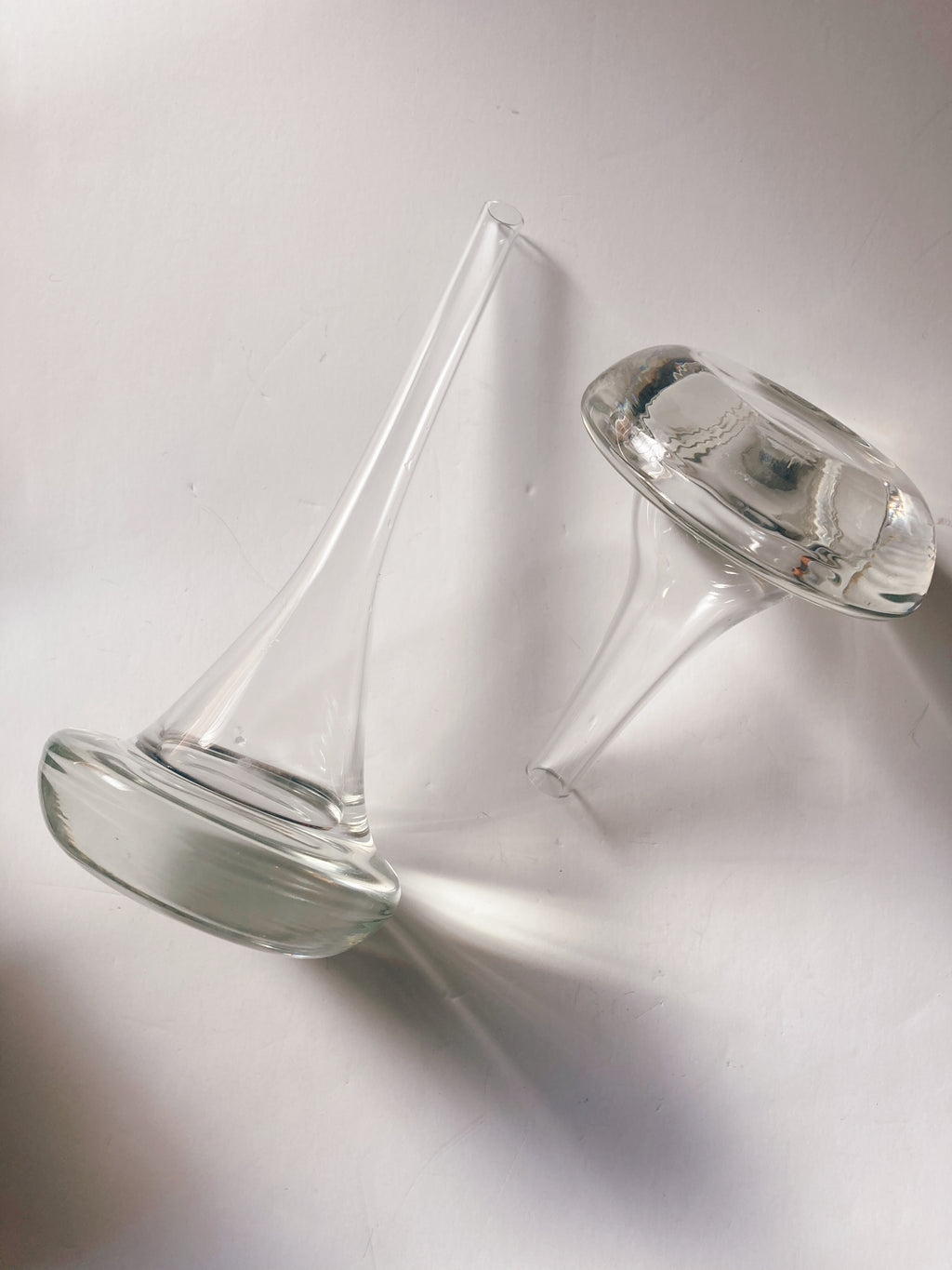 Rare Pair of Mid Century Decanter Vases