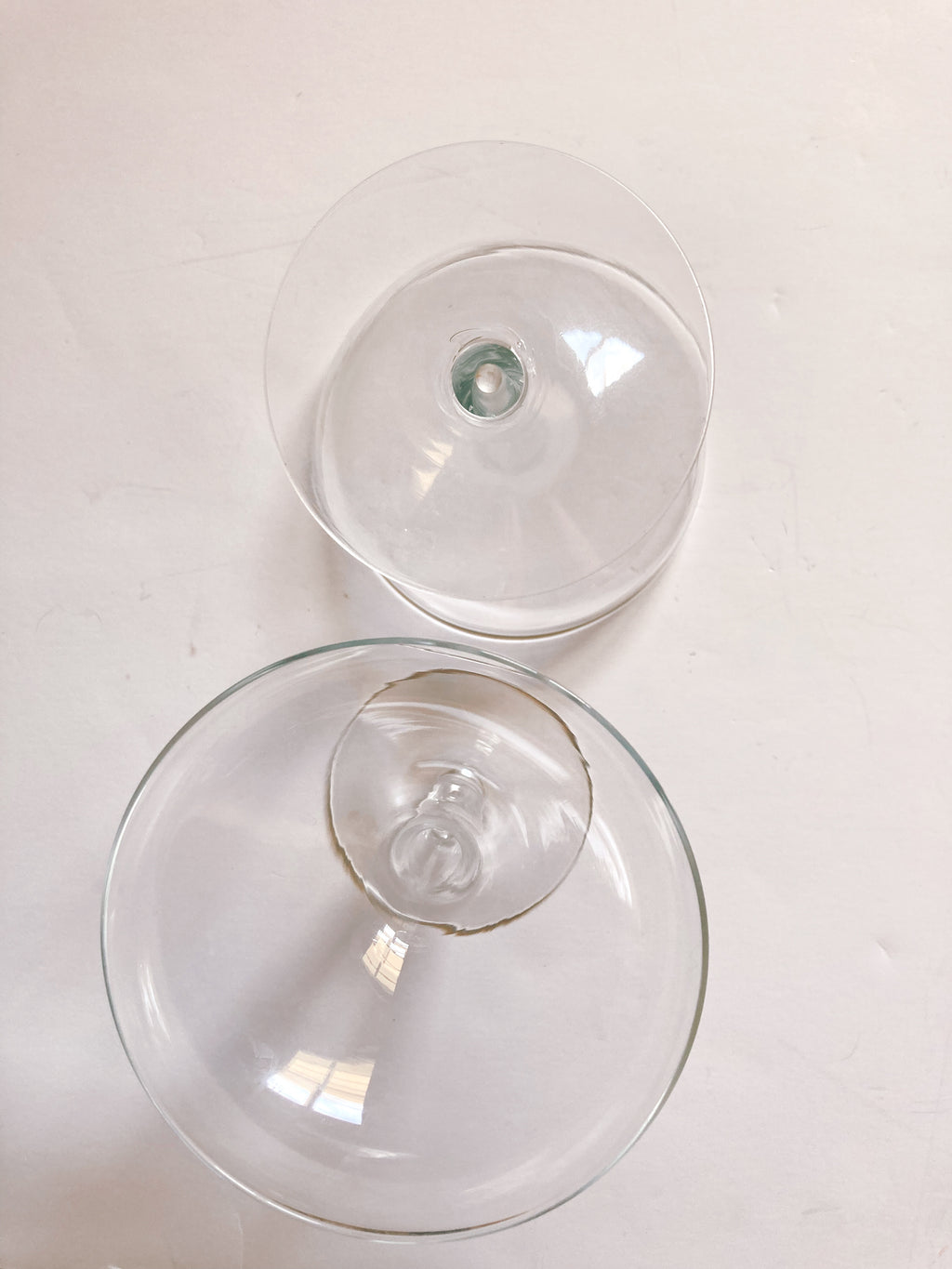Pair of Mid Century Hollow Stem Champagne Glasses