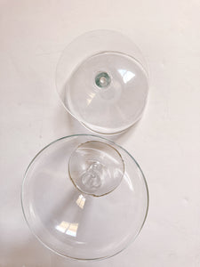 Pair of Mid Century Hollow Stem Champagne Glasses
