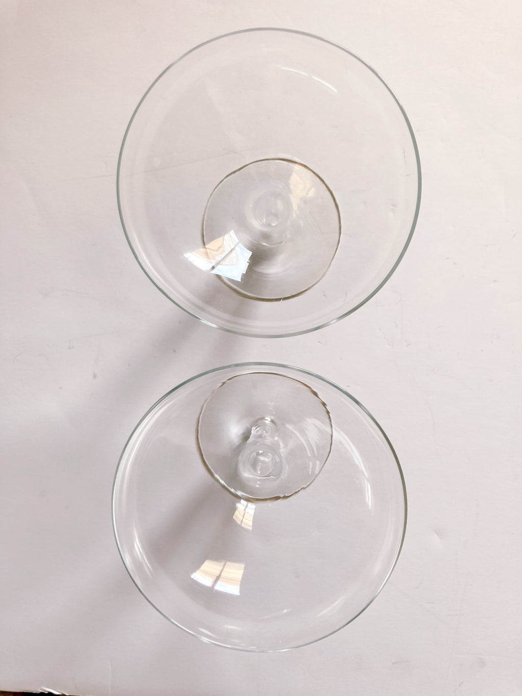 Pair of Mid Century Hollow Stem Champagne Glasses