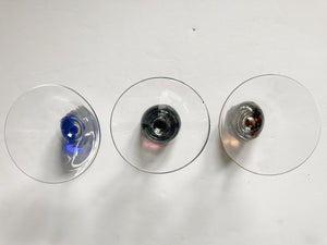 Trio of Bubble Martini Glasses