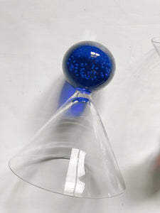 Trio of Bubble Martini Glasses