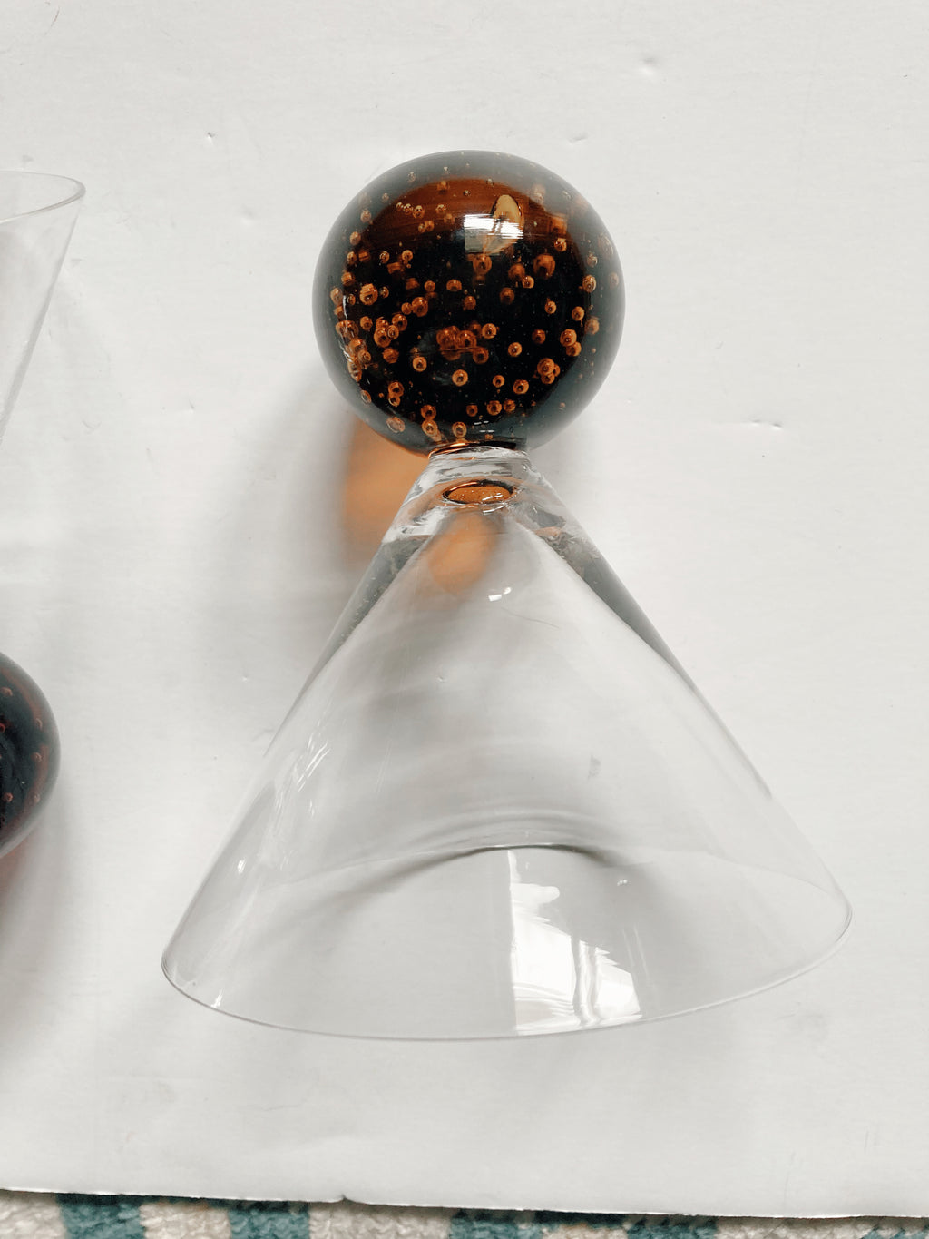 Trio of Bubble Martini Glasses