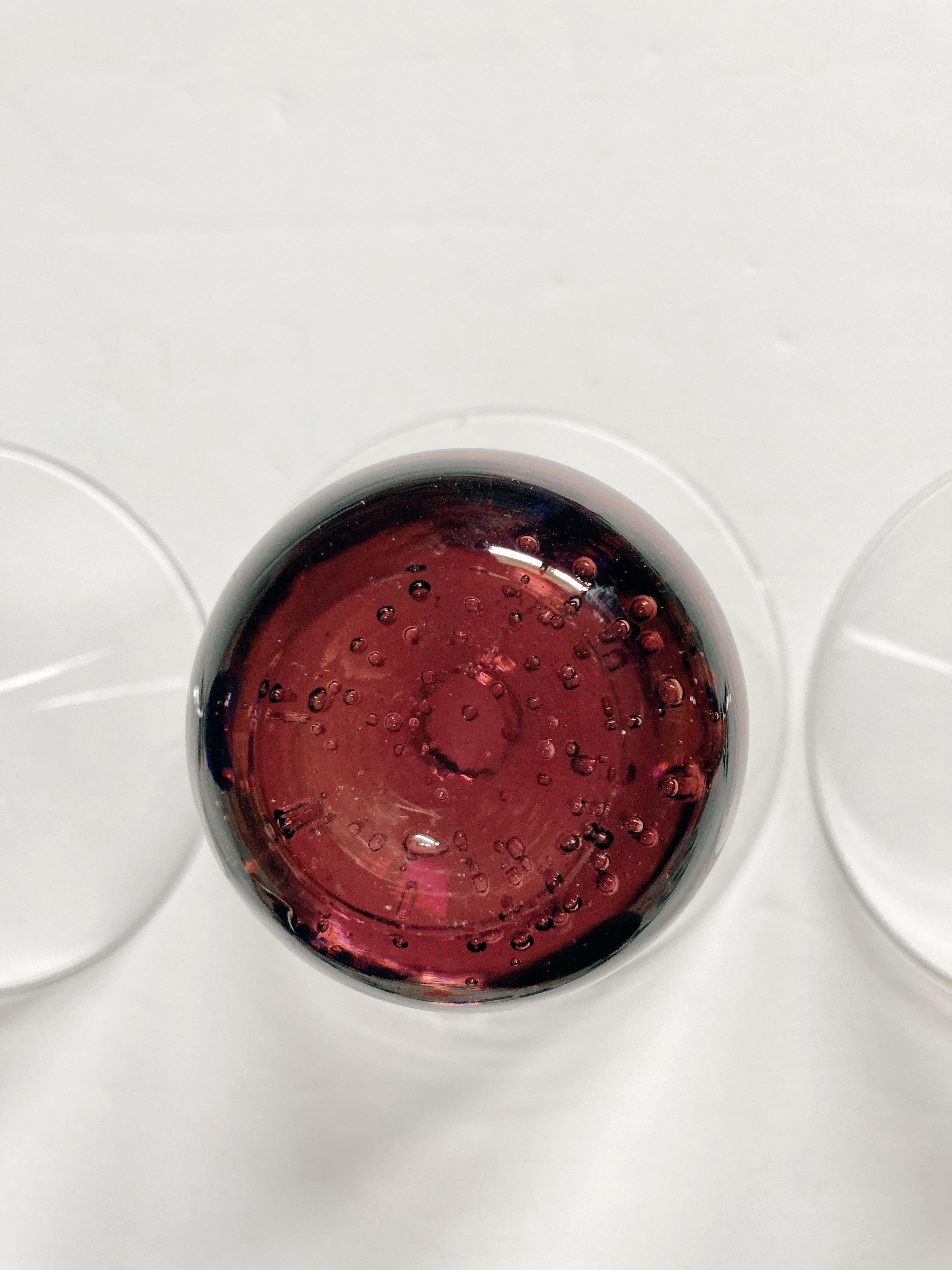 Trio of Bubble Martini Glasses