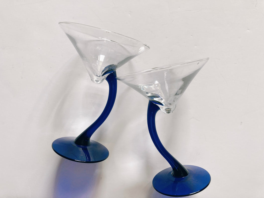 Pair of Libbey Bravura Martini Glasses
