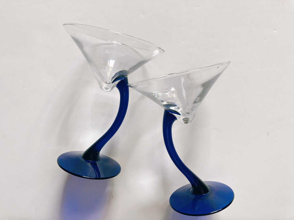 Pair of Libbey Bravura Martini Glasses