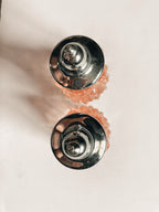 Pink Diamond Point Glass Shakers
