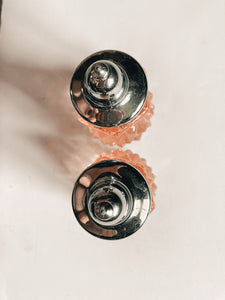 Pink Diamond Point Glass Shakers