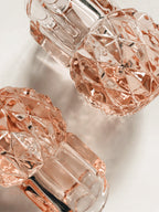 Pink Diamond Point Glass Shakers