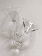 Pair of Zig Zag Martini Glasses