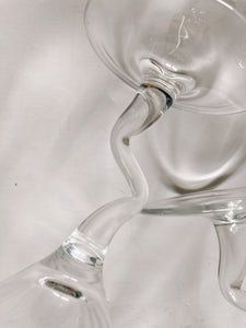 Pair of Zig Zag Martini Glasses